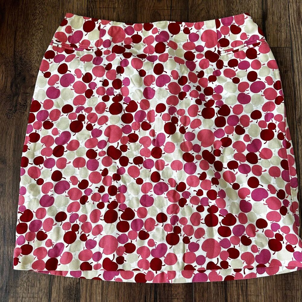 Ann Taylor LOFT Pink Apple Skirt Casual Summer Size 4 Teacher Skirt EUC